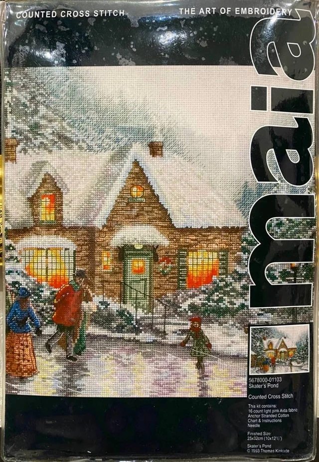 ❄️✨ Thomas Kinkade “Skater’s Pond” — зимове диво, яке хочеться прожити серцем…