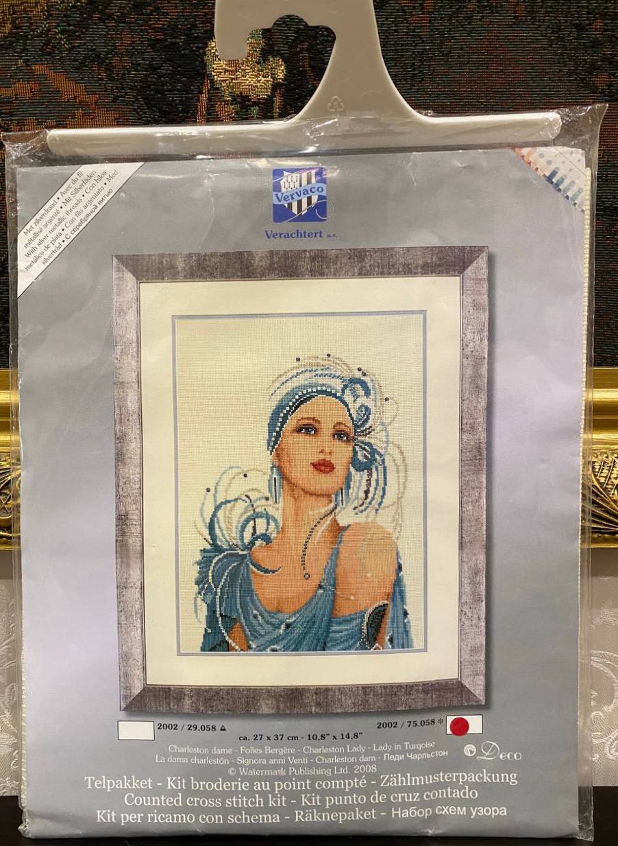 Vervaco Deco — “Charleston Lady / Lady in Turquoise” ✨🩵