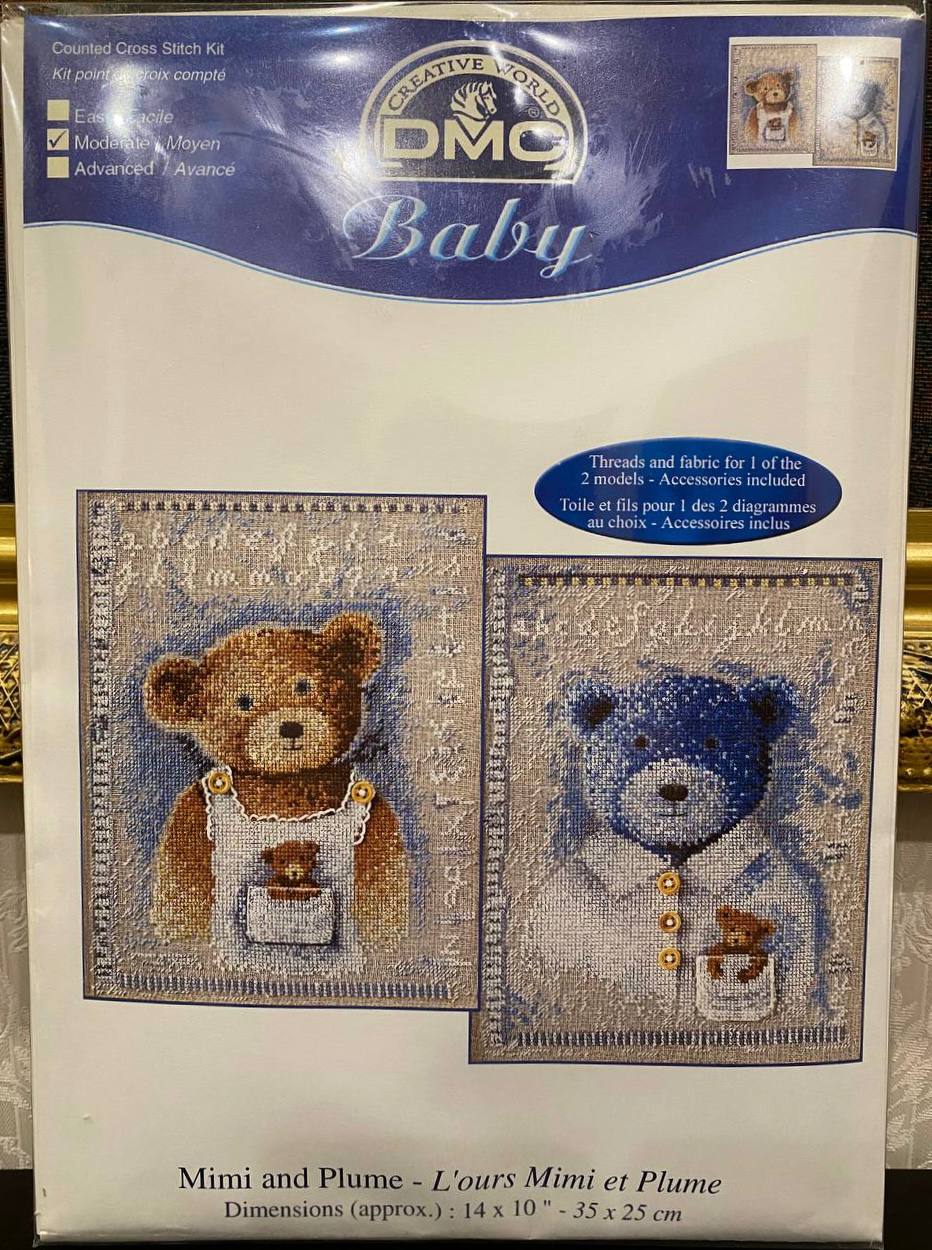🧸 DMC Baby “Mimi and Plume” — рідкісний вінтажний набір для вишивання