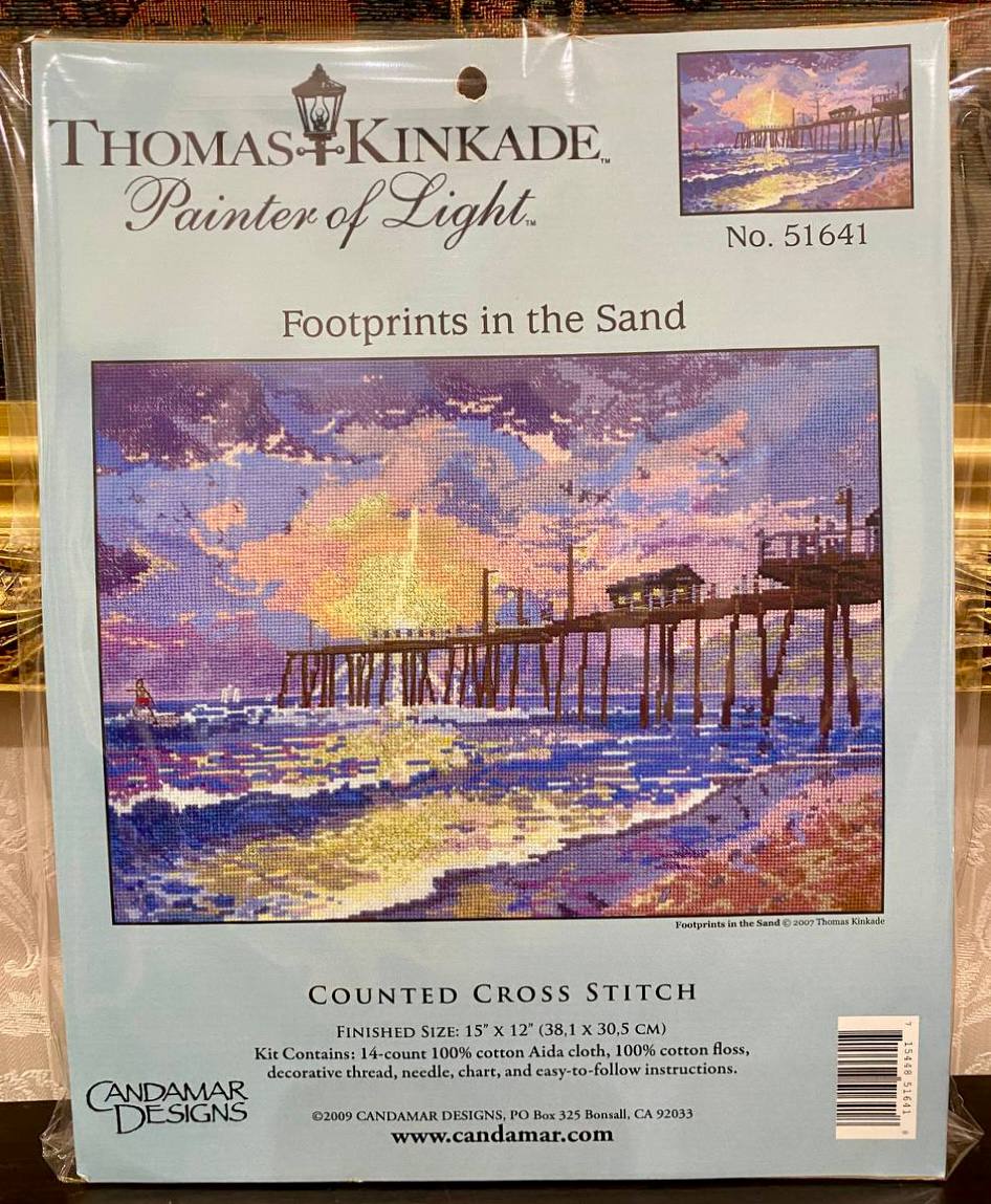 Thomas Kinkade โFootprints in the Sandโ ๐
โจ