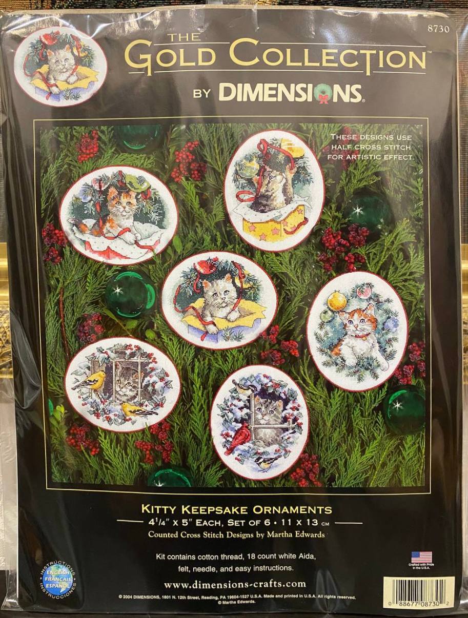 🐈🎄 Dimensions Gold Collection #8730 Kitty Keepsake Ornaments — фото 1