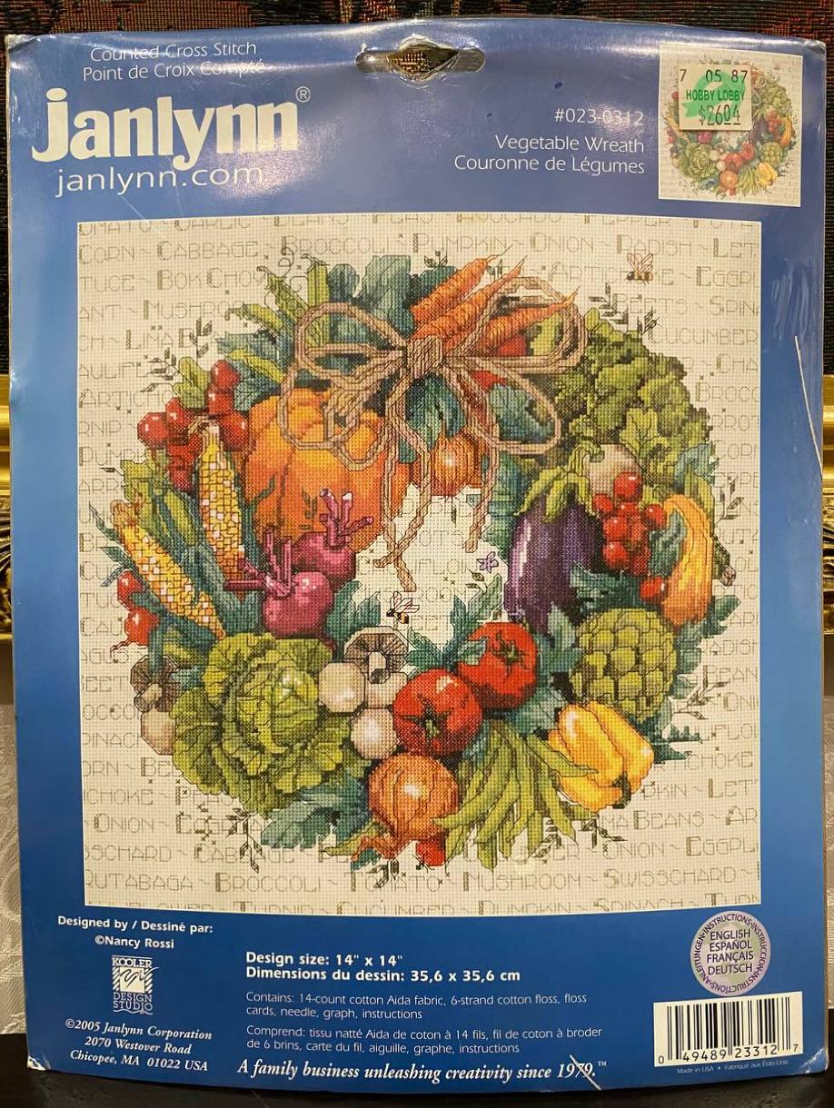 Janlynn #023-0312 / “Vegetable Wreath” 🥕🍅🌽