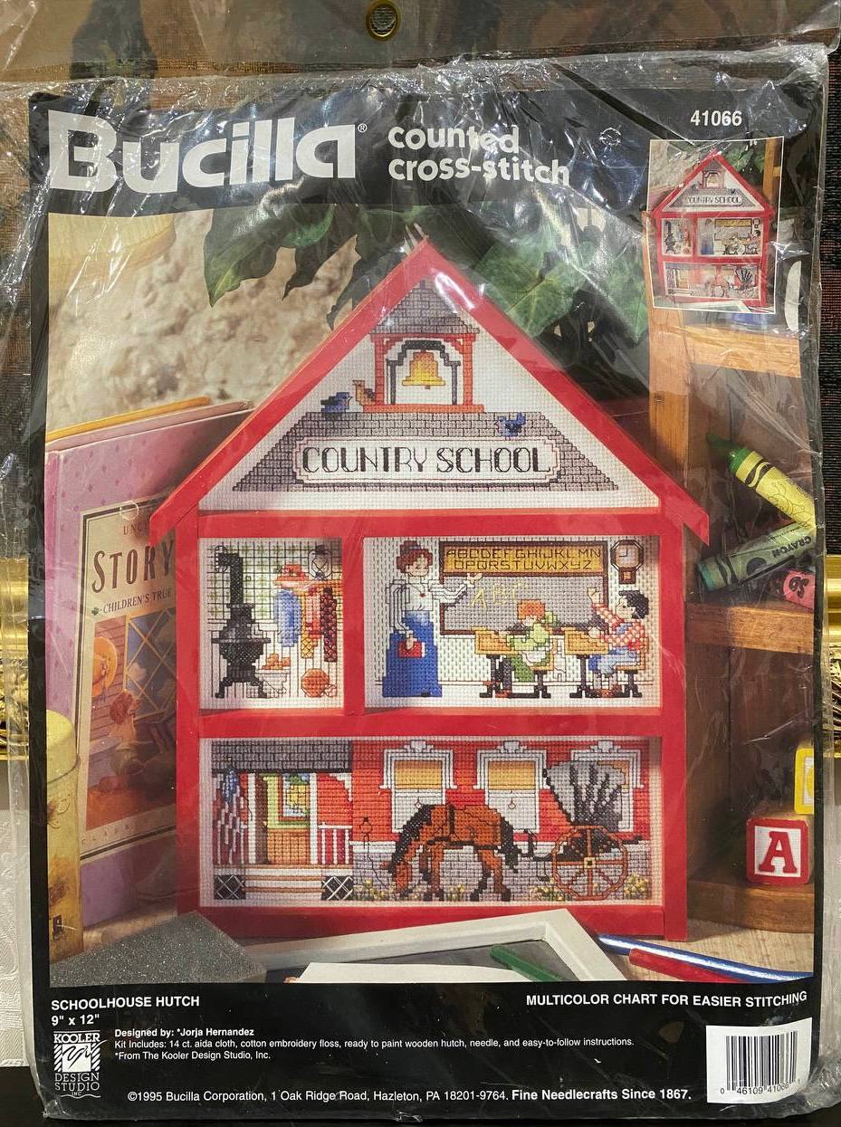🏫🍎 Bucilla “Schoolhouse Hutch” — справжня знахідка з 1995 року