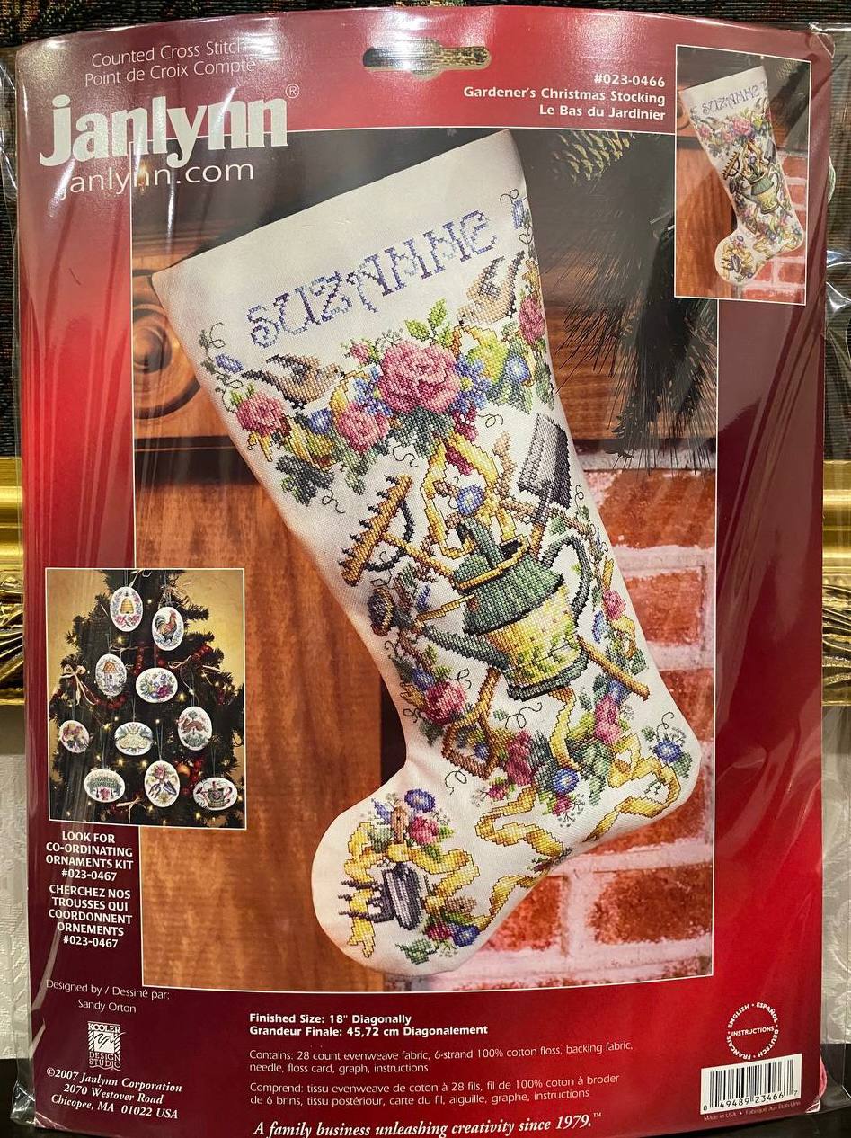 Janlynn #023-0466 โ โGardenerโs Christmas Stockingโ