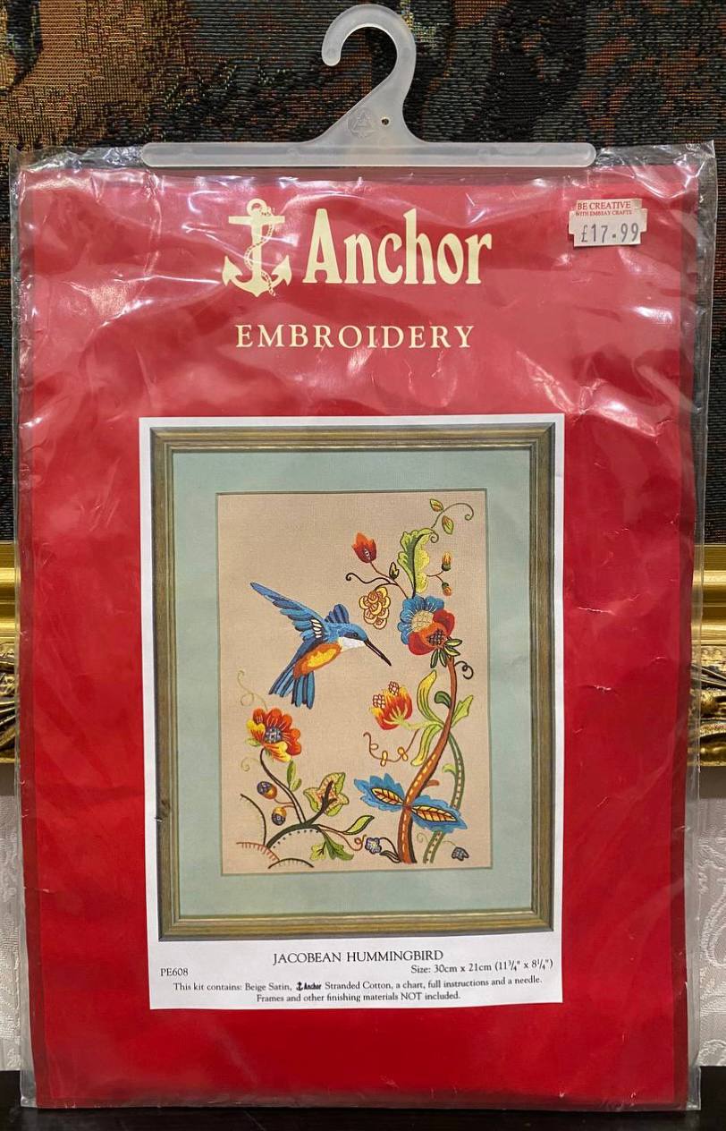 Anchor PE608 — “Jacobean Hummingbird” 🪡🌿