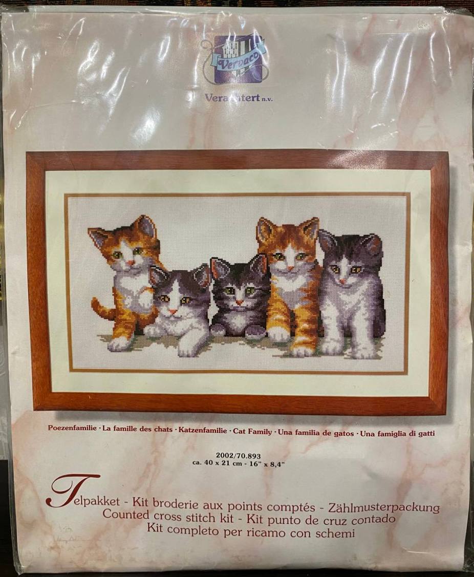 🐈🌸 Vervaco — Cat Family #2002/70.893 — фото 1