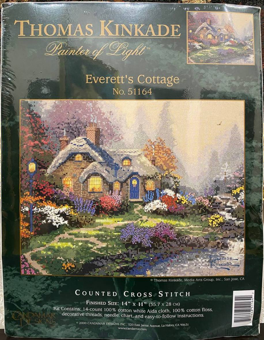 🏡 Thomas Kinkade — Painter of Light «Everett’s Cottage» — «Будиночок Еверетта» 🌸 Candamar Designs №51164